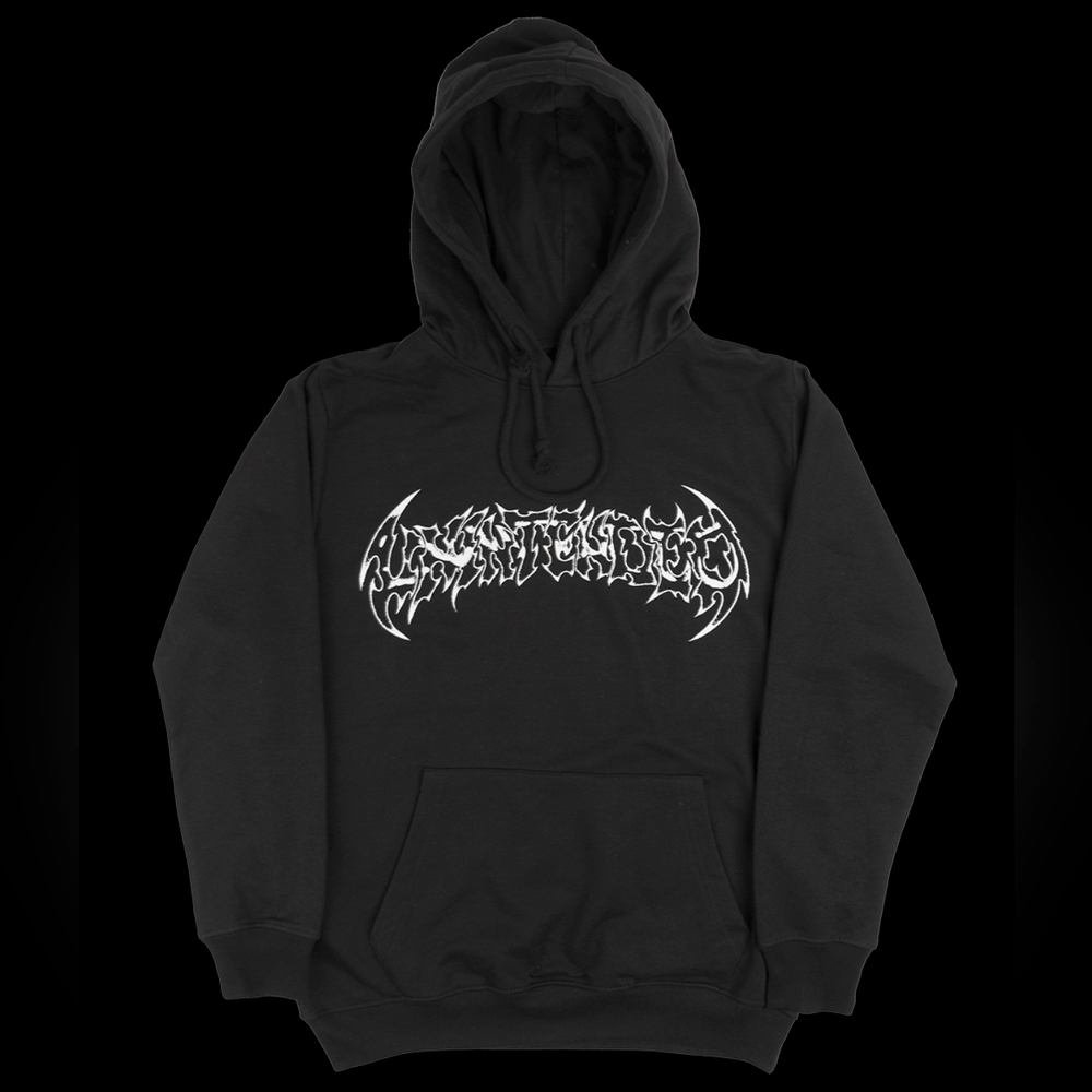 Unintended Bat Logo Black Graphic Hoodie NWOT